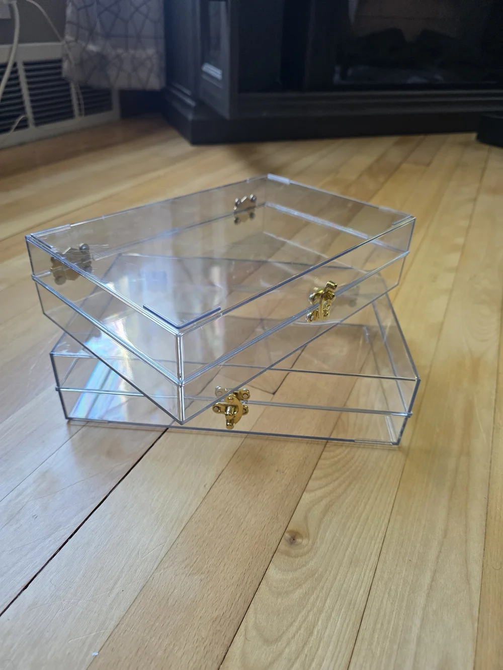 Target Clear Acrylic Jewelry Organizer with Gold Hardware